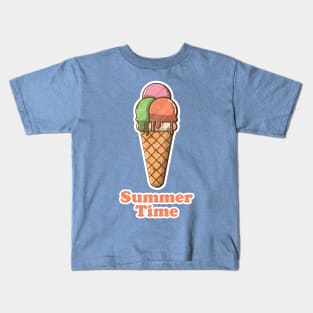 Scoop of Nostalgia: Creamsicle Summer Vintage Ice Cream Kids T-Shirt